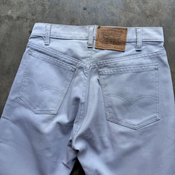 Vintage Levi's 505 White Tab Light Gray Jeans Pants Actual 29x27 Straight Leg - Picture 7 of 8
